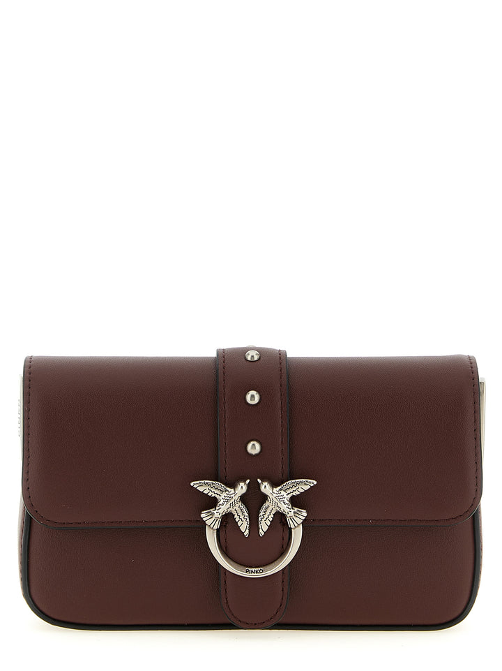 Pinko Baby Love One Slouchy Shoulder Bags - Bordeaux | e38947b22a77bea4b9eb2f111376c199eb4b4715