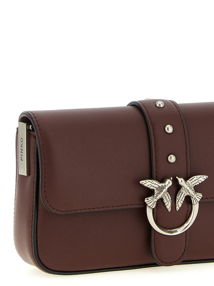 Pinko Baby Love One Slouchy Shoulder Bags - Bordeaux | bcb67d2035a38d8315d8031ff0d78b1f844b80b2