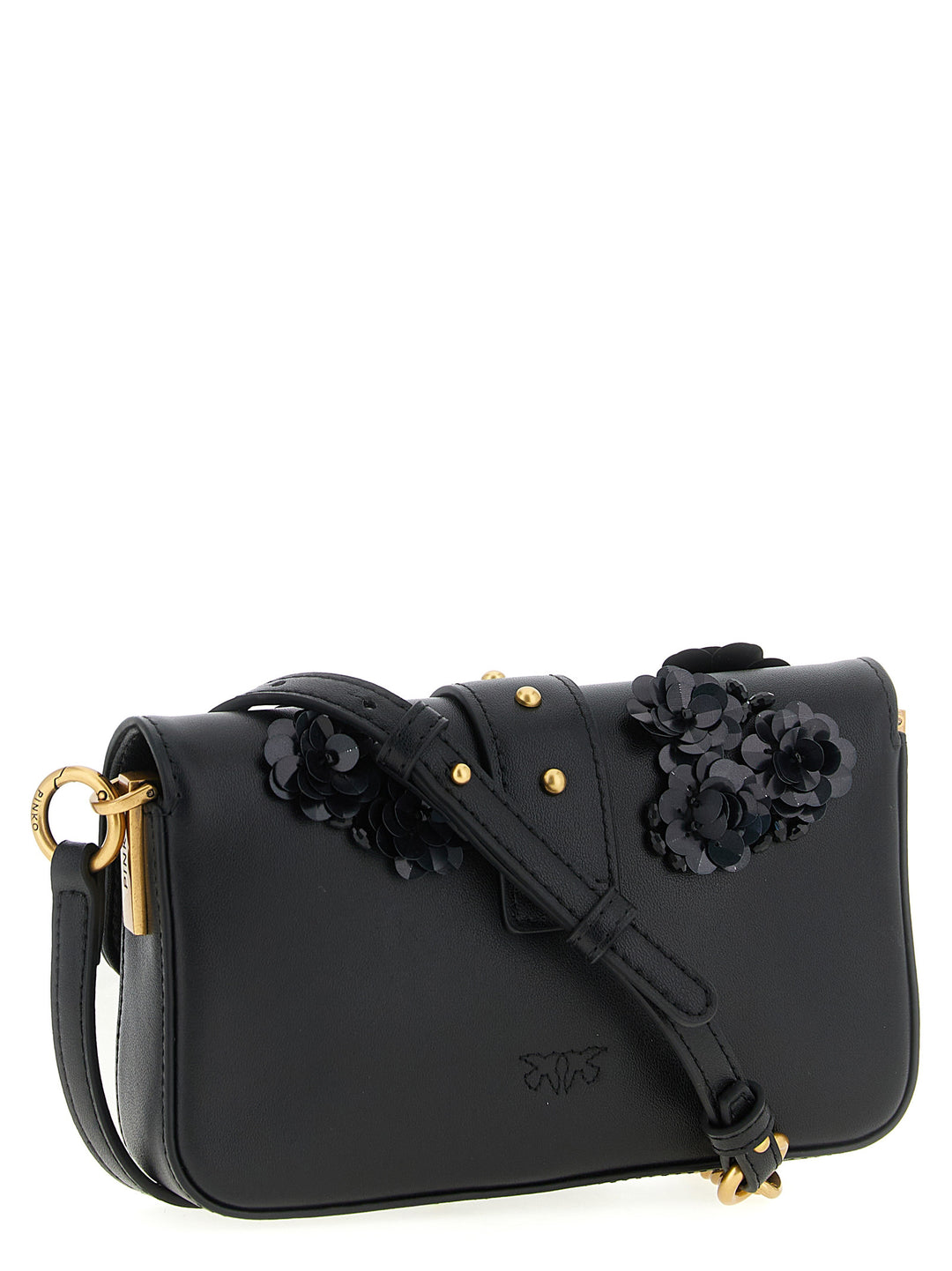 Pinko Baby Love Slouchy Shoulder Bags - Black | 7cc30d593b2b1aea28f5912cc12c998c9f360123