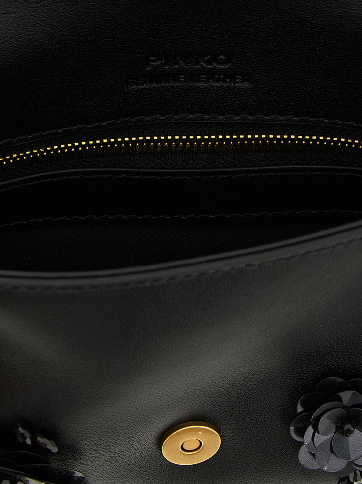 Pinko Baby Love Slouchy Shoulder Bags - Black | 33bea95d8e6052d2ef9605e514bc322a39dd7c89