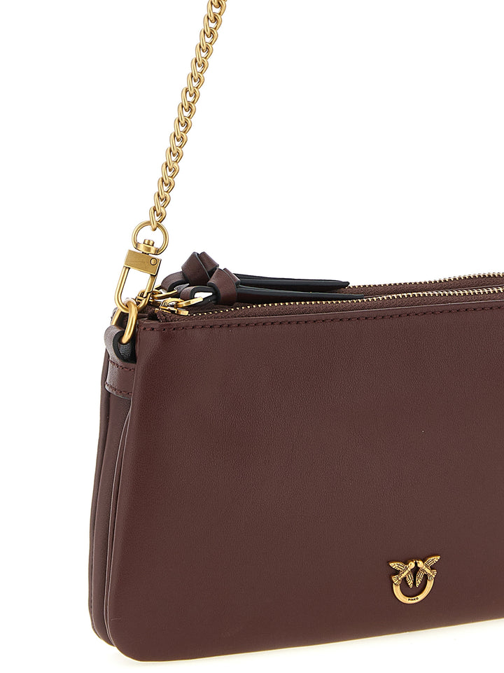 Pinko Mini Double Crossbody Bags - Bordeaux | c59240a6cd459786533c1785a756a40edd9da554