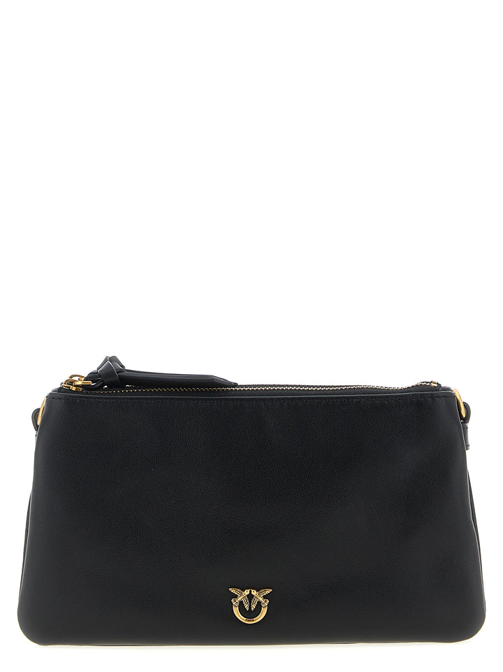 Pinko Mini Double Crossbody Bags - Black | da3b0f8744ea6b72af7b9af1549beac907f65348