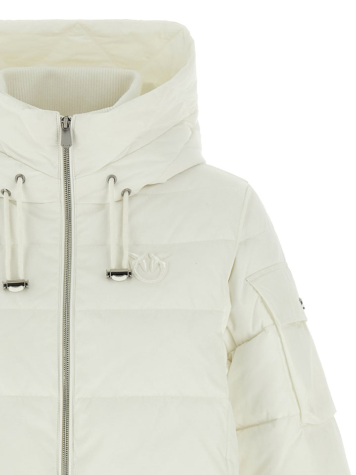 Pinko Crusca Puffer Jackets - White | 82cddbb537449e0c0ef5dc9fc3bf22a42bc7ca31
