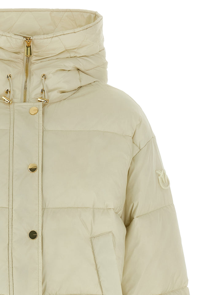 Pinko Impasto Puffer Jackets - White | 2ffe3b124262c52ee5be89c65d780a4dd1d8e740