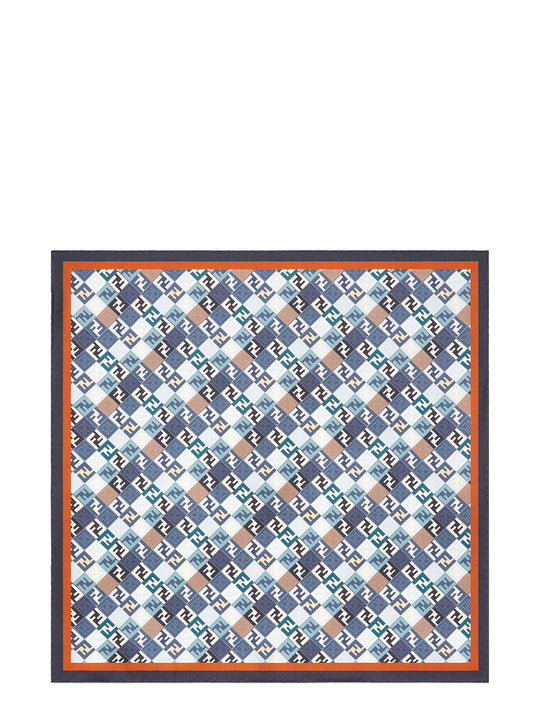 Silk Foulard With All-Over Ff Logo