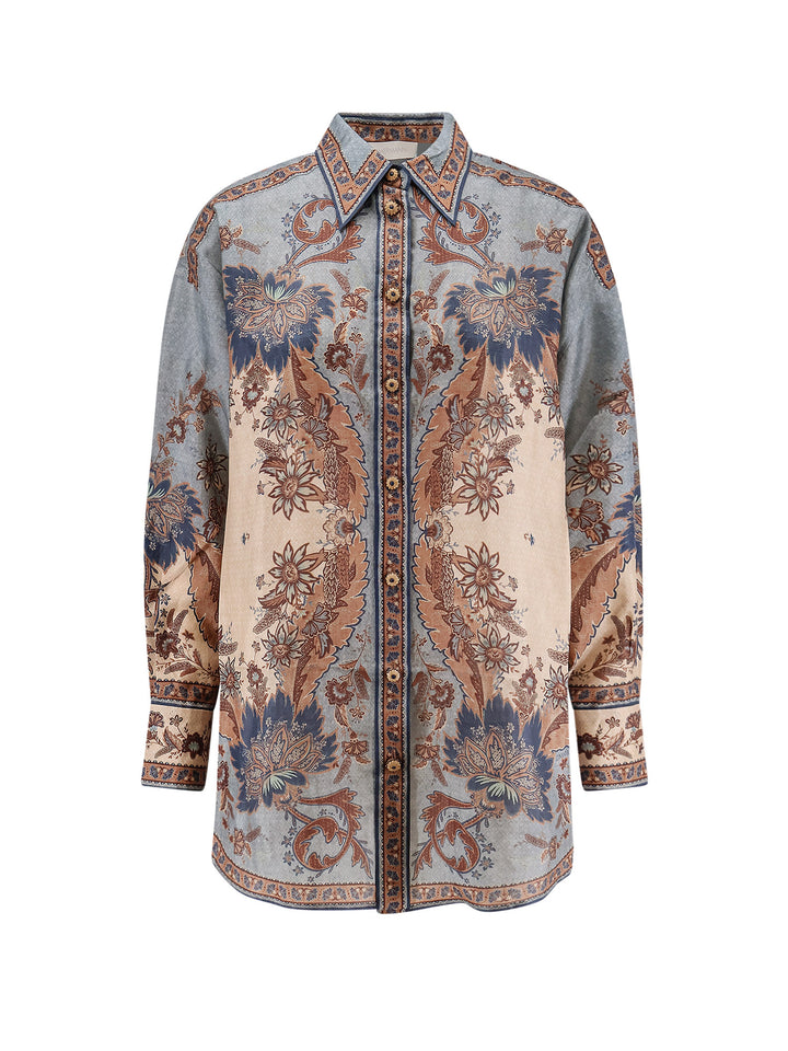 Zimmermann Shirts - Blue/Cream Indienne Floral | b64e5fe4a46241f47dbc3d817c568dac7b24c83b