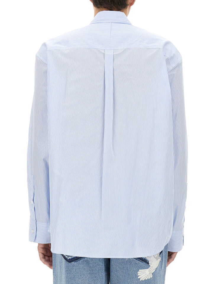 3.PARADIS Shirts - White, Light Blue | Wanan Luxury