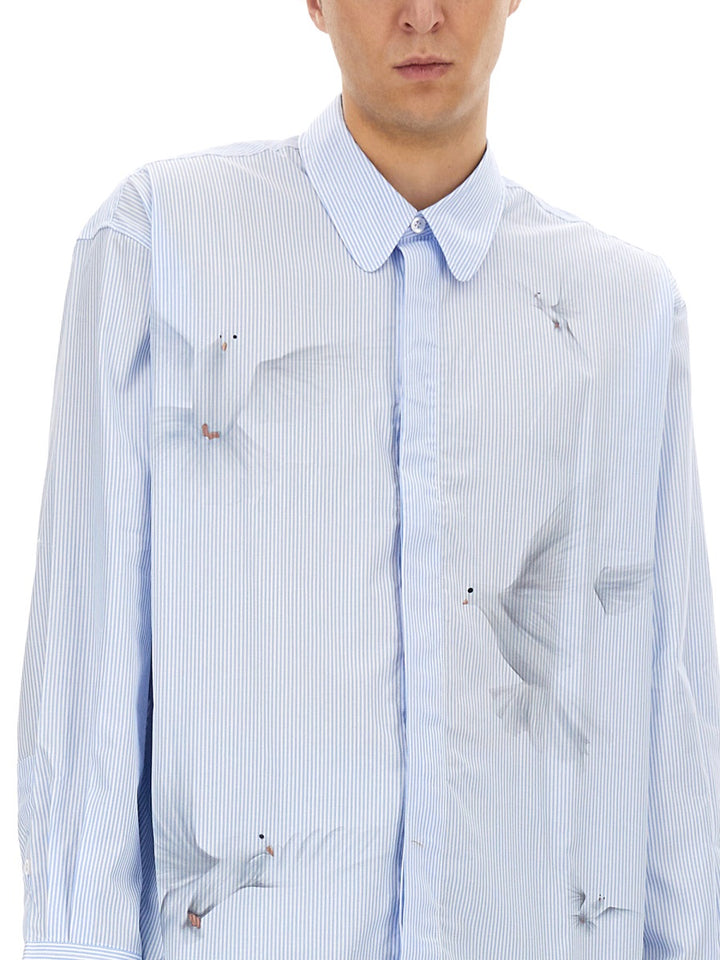 3.PARADIS Shirts - White, Light Blue | Wanan Luxury