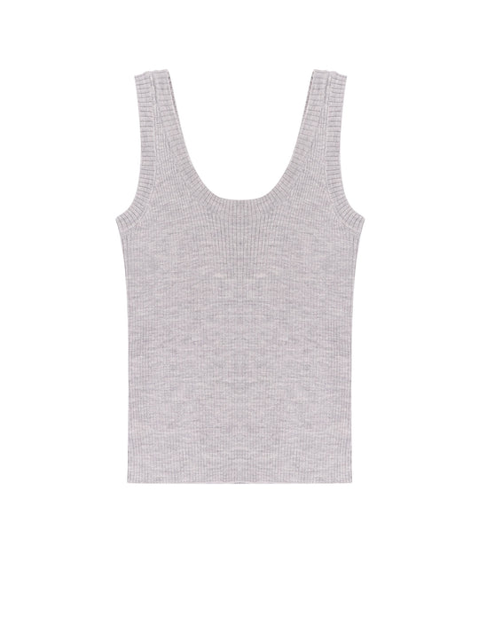 Cashmere And Wool Tank Top With Monili Detail