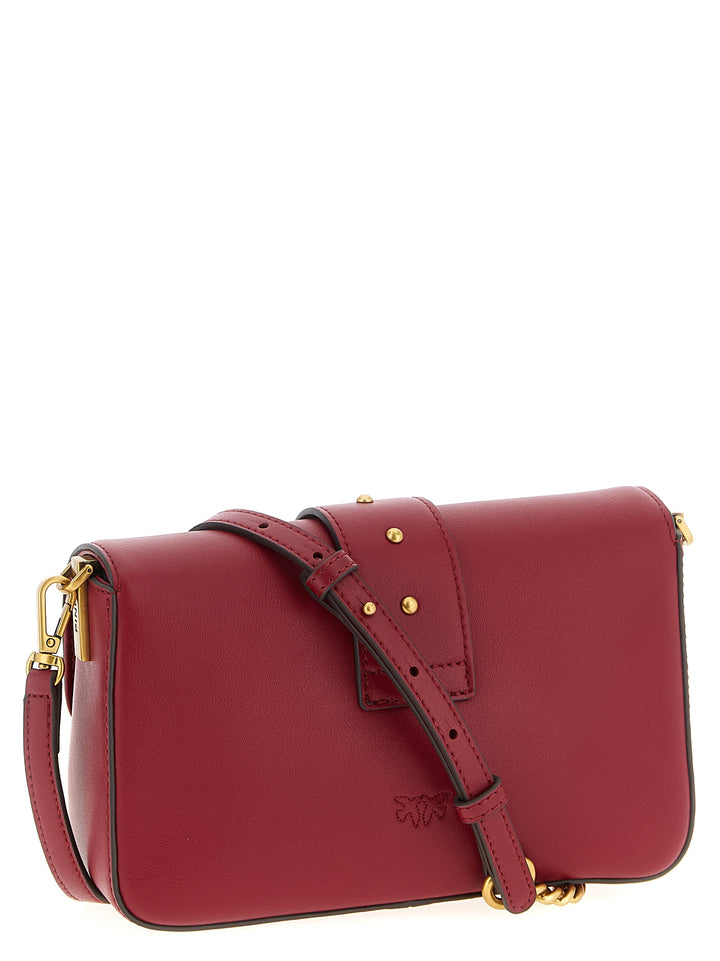 Pinko Mini Love Slouchy Shoulder Bags - Red | eeacb8223787d40e8017995e3e088d4d192f9d5f