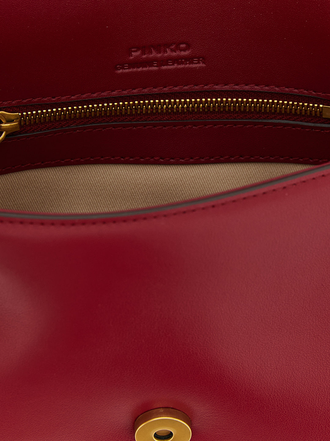 Pinko Mini Love Slouchy Shoulder Bags - Red | 6d945cee811b9a98cb9fe4ab62cd7417c9ae0282