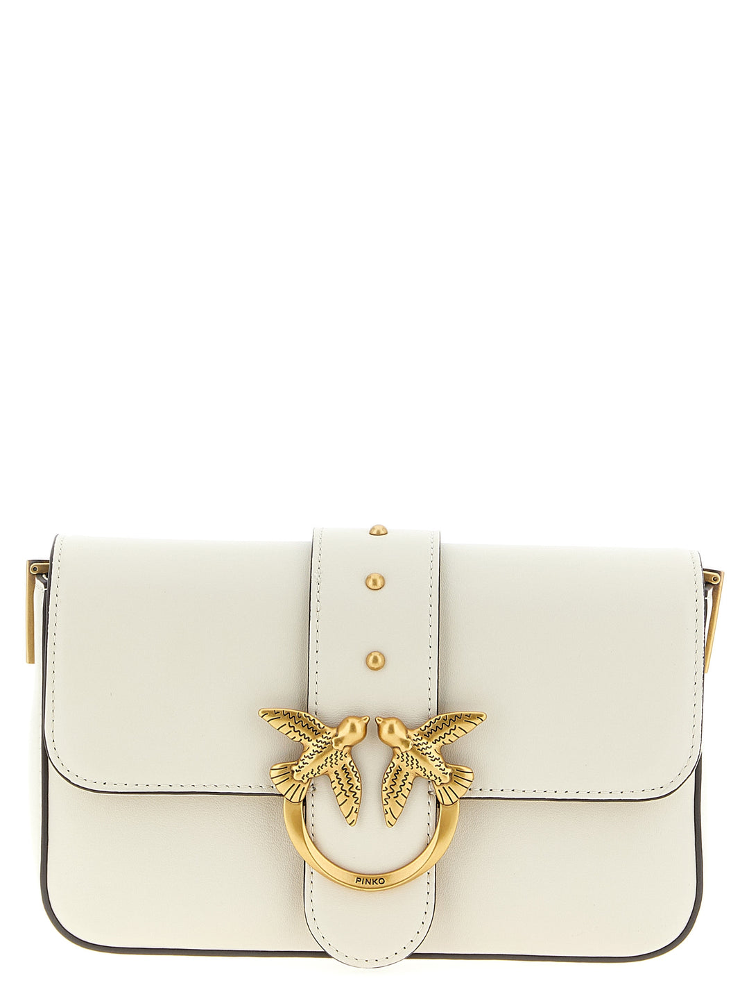 Pinko Mini Love Slouchy Shoulder Bags - White | f604754f0477ea8c61eb9045a6962d765adf2b59