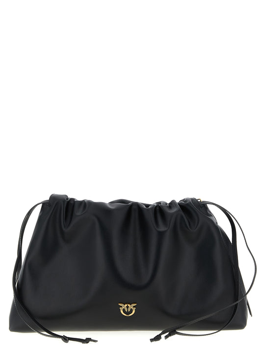 Maxi Leather Clutch Black