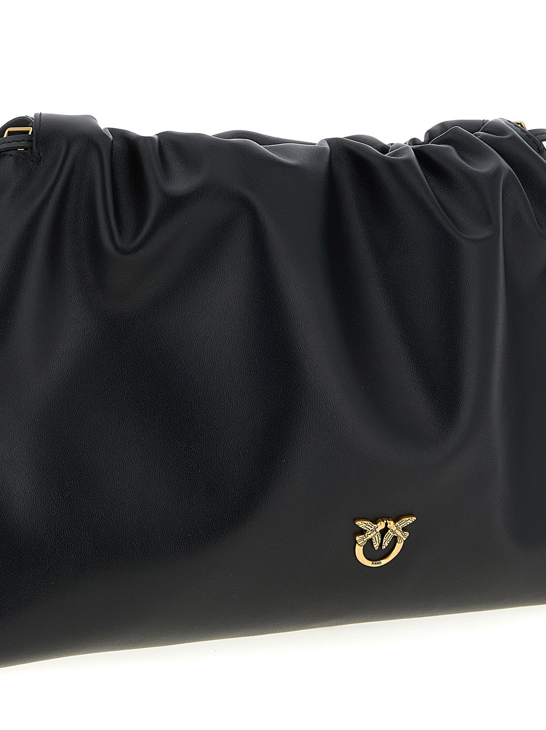 Pinko Maxi Leather Clutch - Black | e3f6a98db72886eef67f3537f09849b49e51fc5f