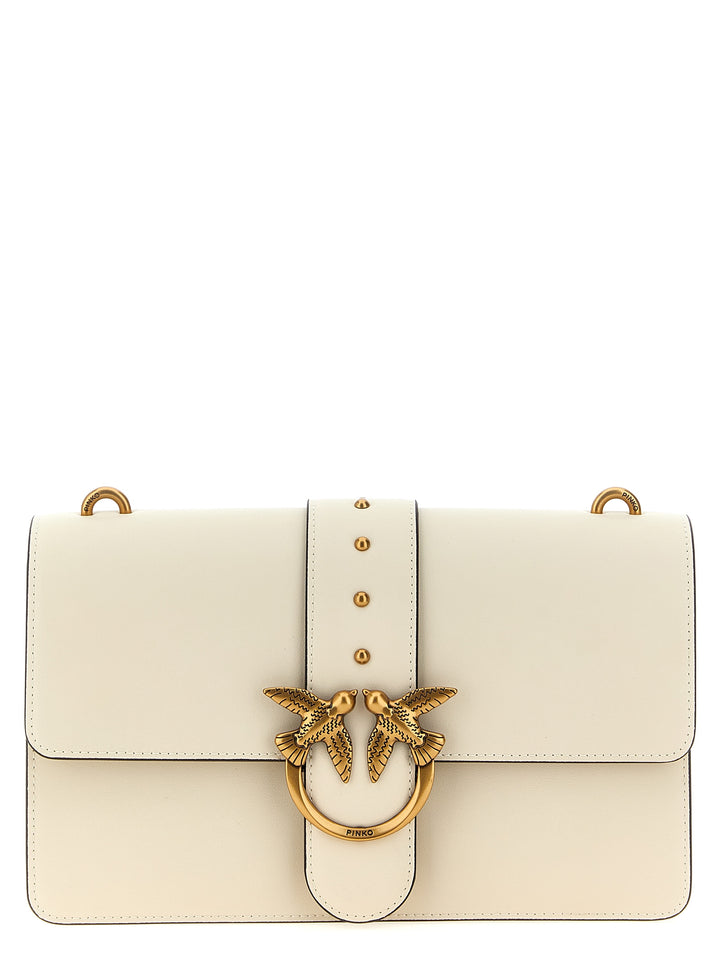 Pinko Love One Classic Crossbody Bags - White | d09899e7c5608934e342461f1f1b4d0ce67a46c0