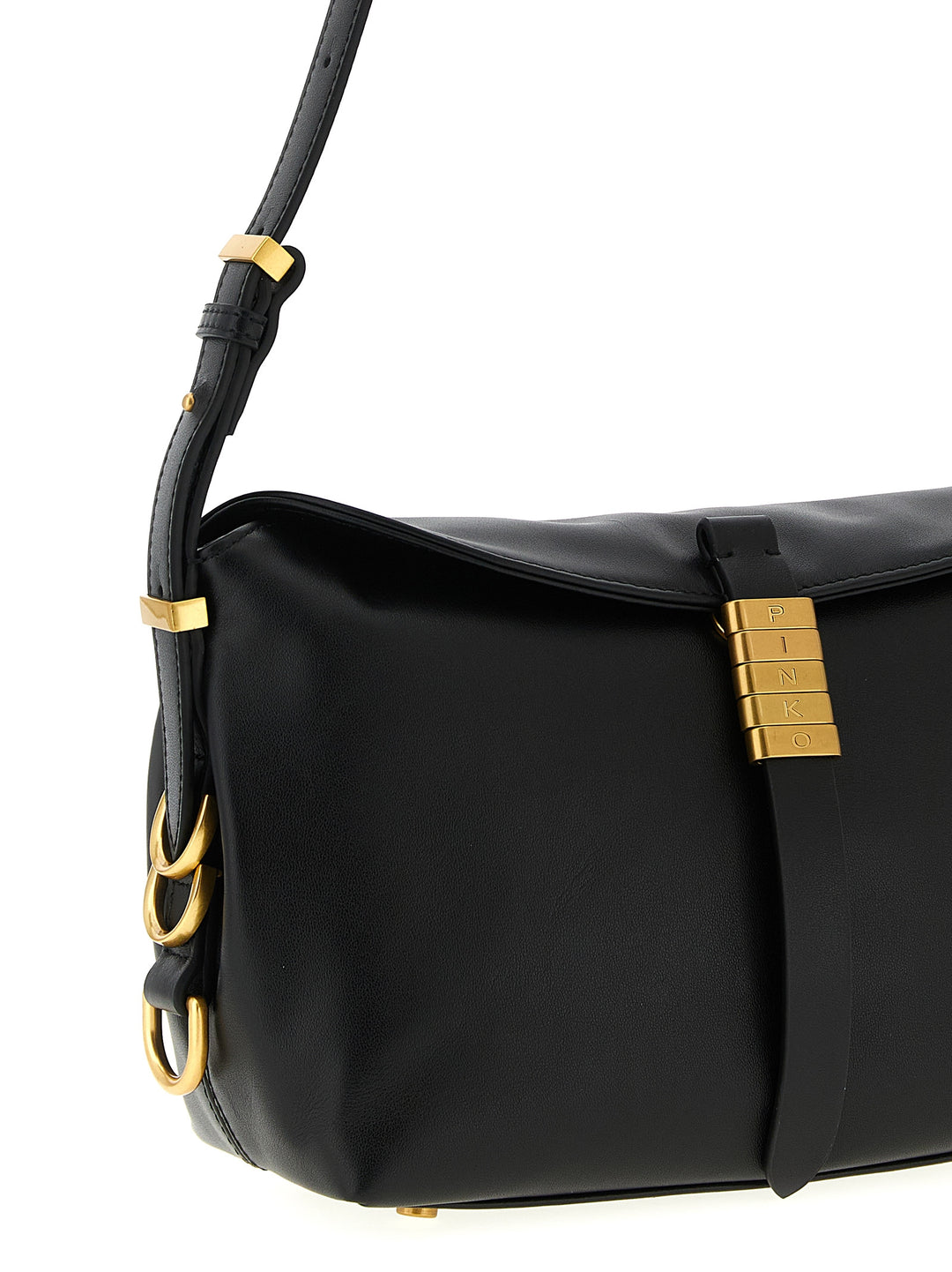 Pinko Saddle Baguette Shoulder Bags - Black | 5a3fd815bbd97837d9239b94fa1797efc179c355