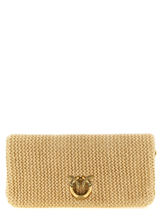 Love Bag Click Soft Horizontal Clutch Pink