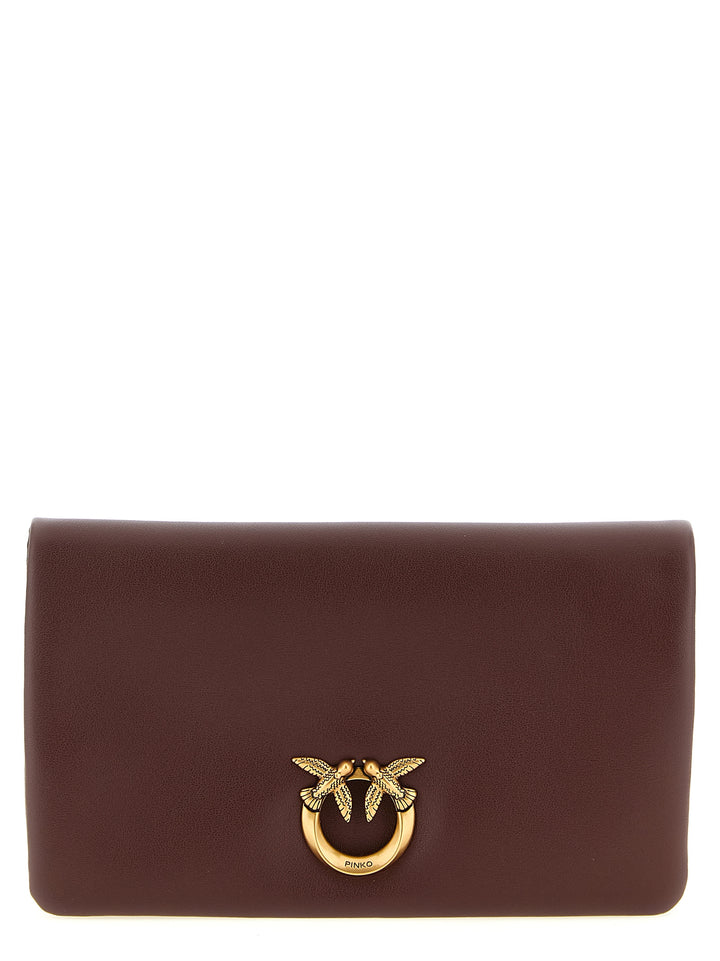 Pinko Love Click Soft Horizontal Clutch - Bordeaux | 449ffed27b5f8aa53e32b41f422a36dfc85b0840