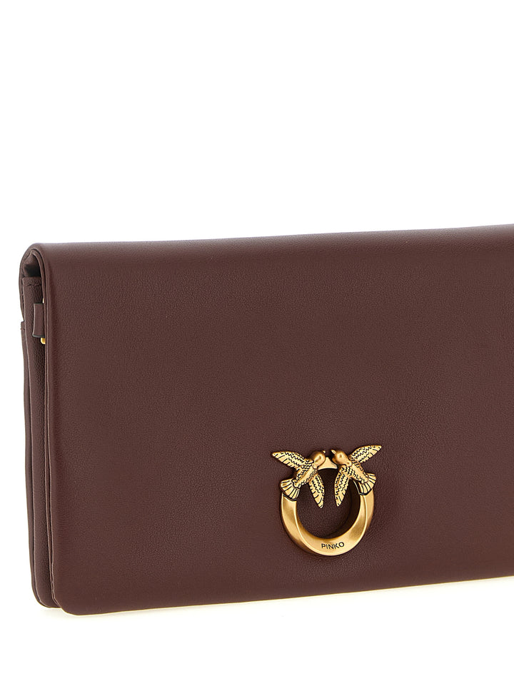 Pinko Love Click Soft Horizontal Clutch - Bordeaux | 50f28f5b1c05776ec8cfb74ab381afadb68ce999