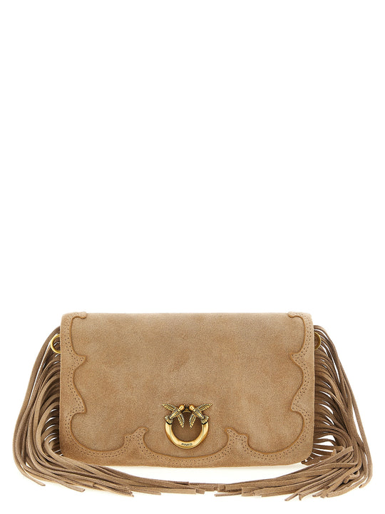 Love Click Soft Horizontal Clutch Beige