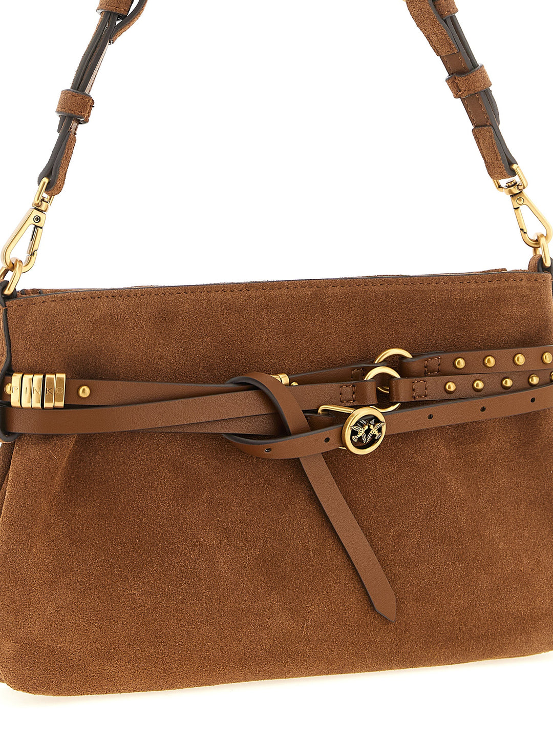 Pinko Belt Mini Shoulder Bags - Brown | ed5d89bfc0319857de5fc820b4f7c0b609ae8e39