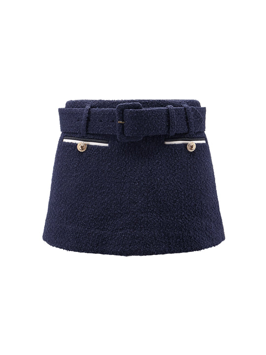 Bouclé Miniskirt With Shorts