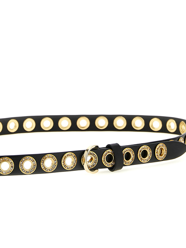 Pinko Crystal Studs Belt Belts - Black | 56f204420cea8b626e4797d319bdffb3e8c26029