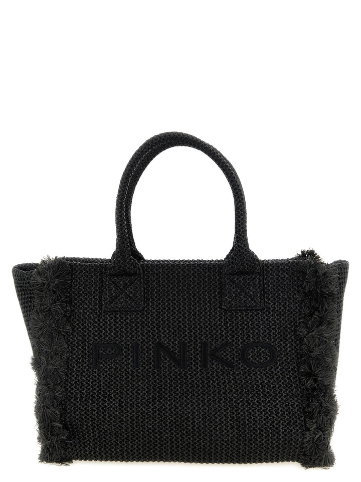 Pinko Beach Tote Bag - Black | 1c220a741348d3a95ba8e0b47b34222dfa4935c4