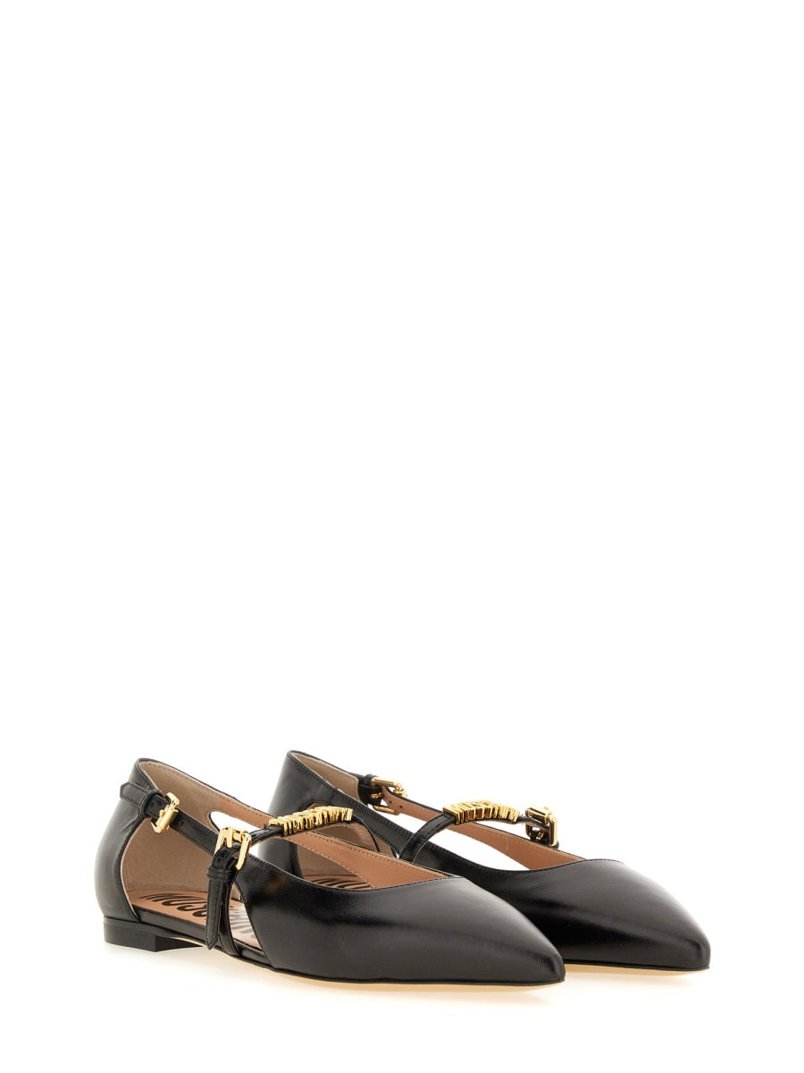 Moschino Flat Shoes - Black | Wanan Luxury