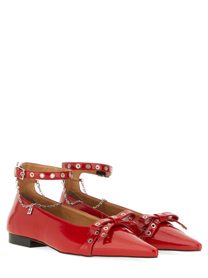 Ganni Flat Shoes - Red | Wanan Luxury