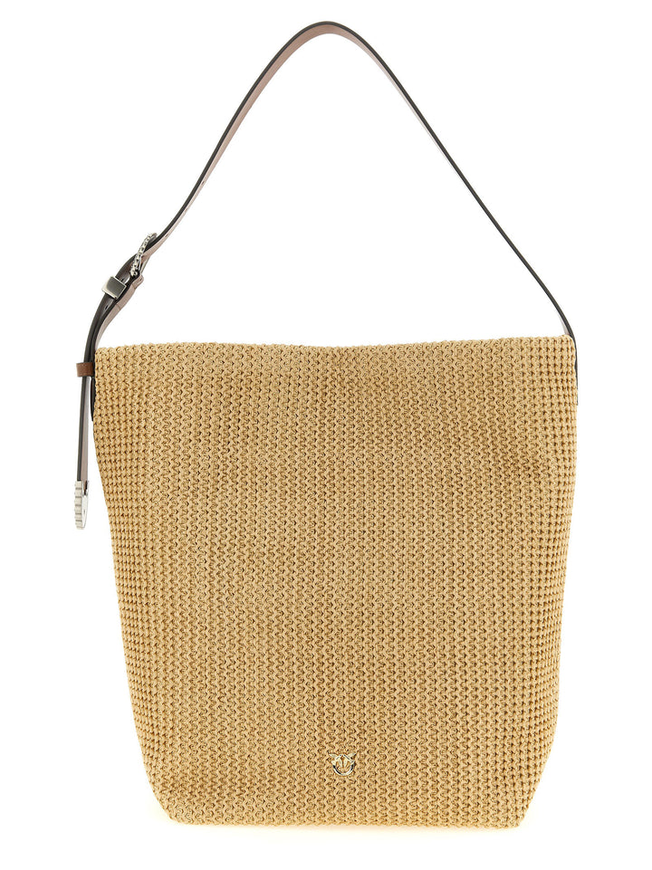 Pinko Raffia Bucket Shoulder Bags - Multicolor | 11db448a1627b34037139c55baad68ebe6def139