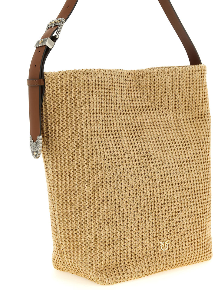 Pinko Raffia Bucket Shoulder Bags - Multicolor | ef62ceb114d5fd22ece987ae4a6eda2086294260