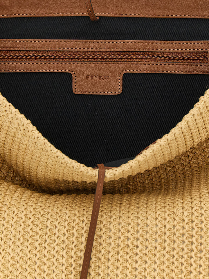 Pinko Raffia Bucket Shoulder Bags - Multicolor | ae17551df4b0568eeb0b1efe275dba8e10ae0298
