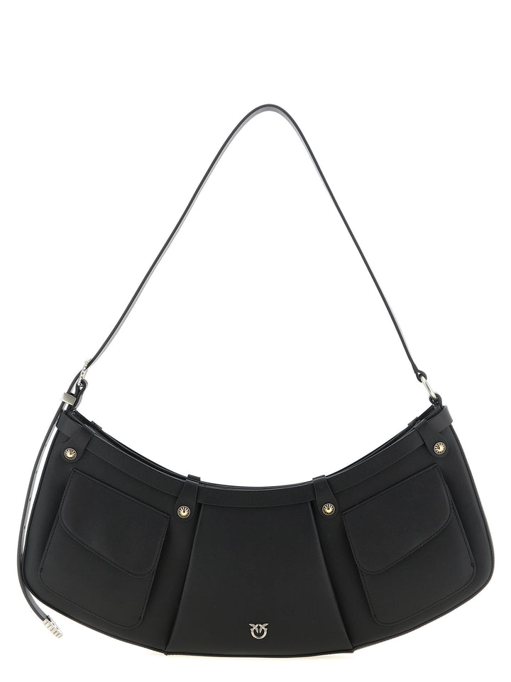 Pinko Pocket Body Shoulder Bags - Black | 4773ca31f7e9a6f354da63d5eb15fd7f411cd376