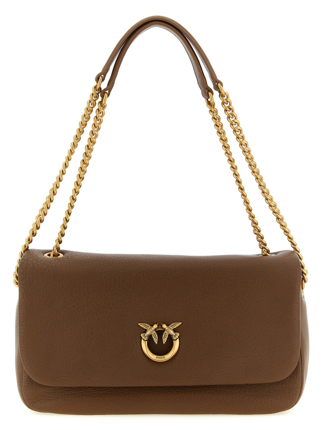 Pinko Love Birds Shoulder Bags - Brown | 6d80a714a5321590fca292ae65923e79a4b8f409