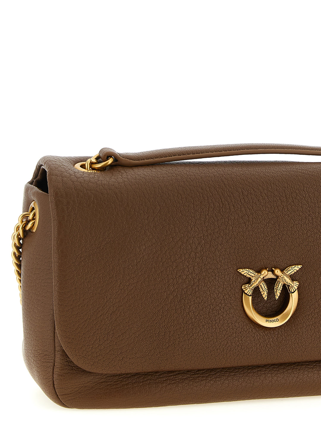 Pinko Love Birds Shoulder Bags - Brown | e18ab856173754d1acf66f95c630cf3d33a0b908