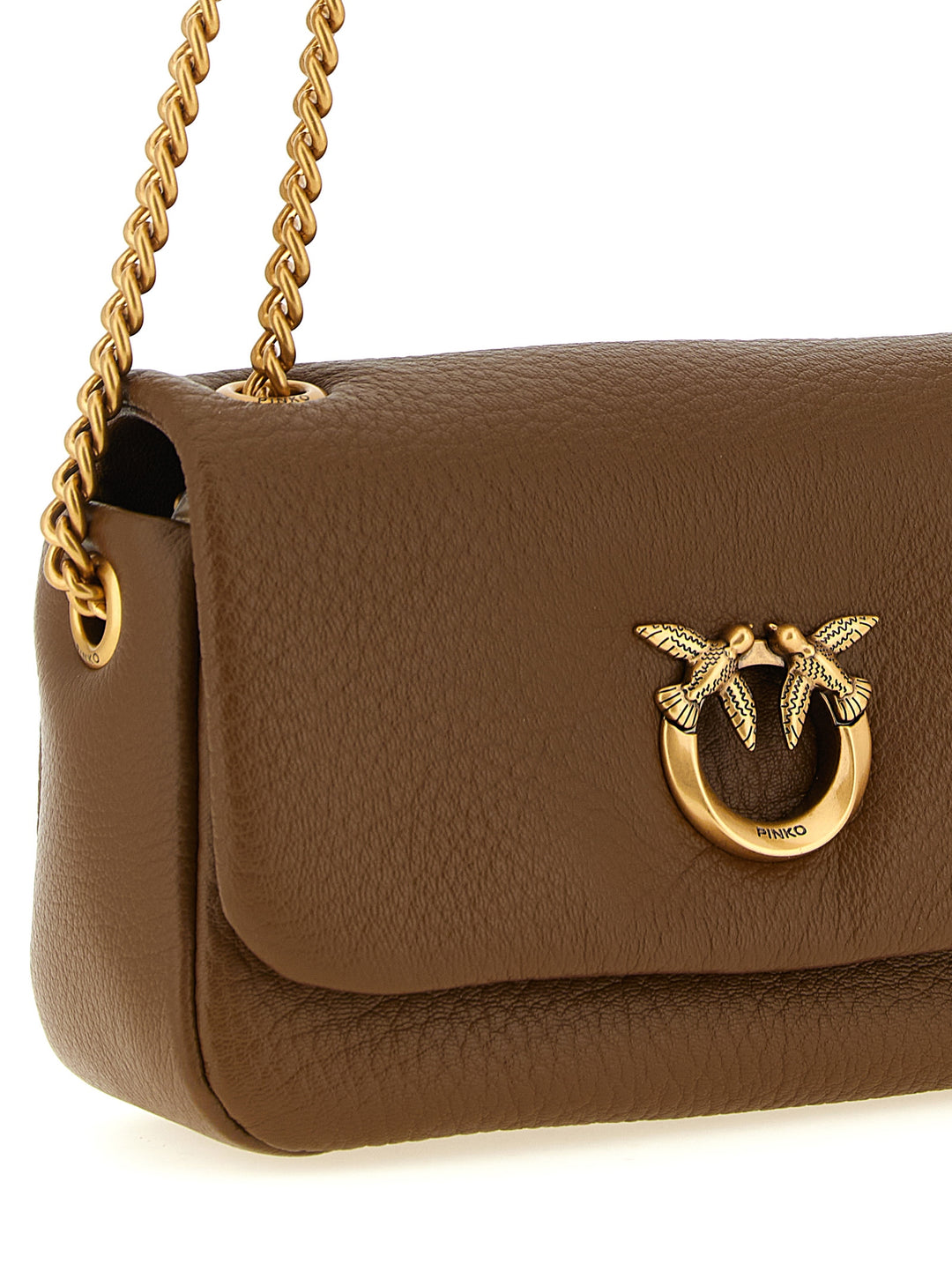 Pinko Love Birds Shoulder Bags - Brown | 7eb3596beb6a50959adb6b40582ad21c07513501