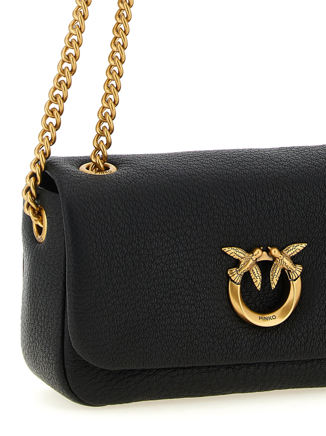Pinko Love Birds Shoulder Bags - Black | 69c1683df878431a3fd12e8f3b383ba8e1f02695