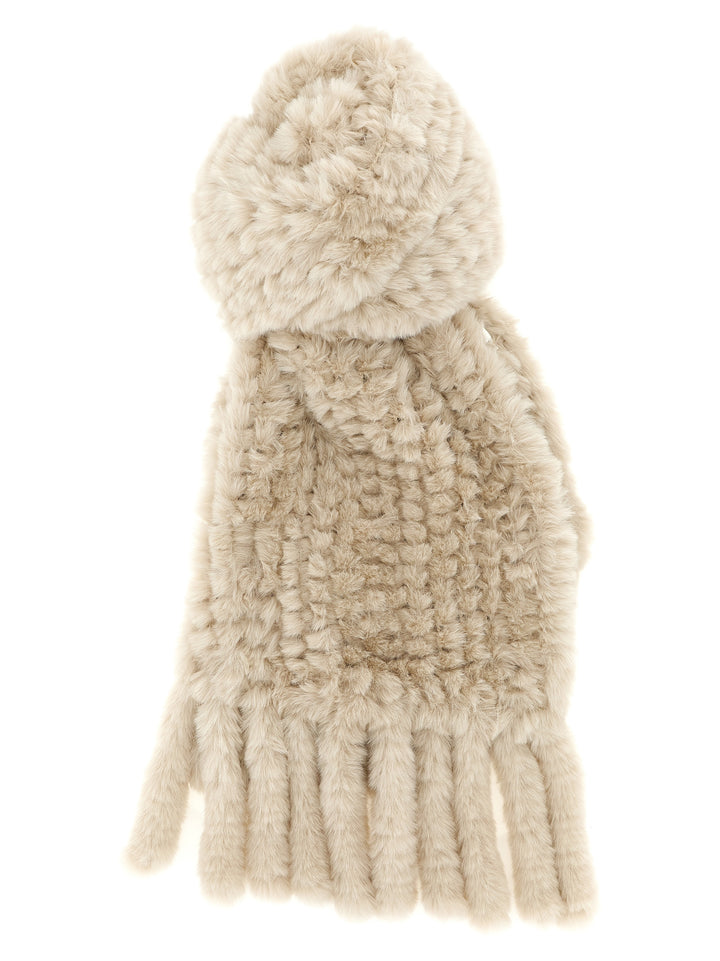 Pinko Fur Scarf Scarves and Foulards - Gray | 4e92f42ade3a2a77698535017b17775c6b604214