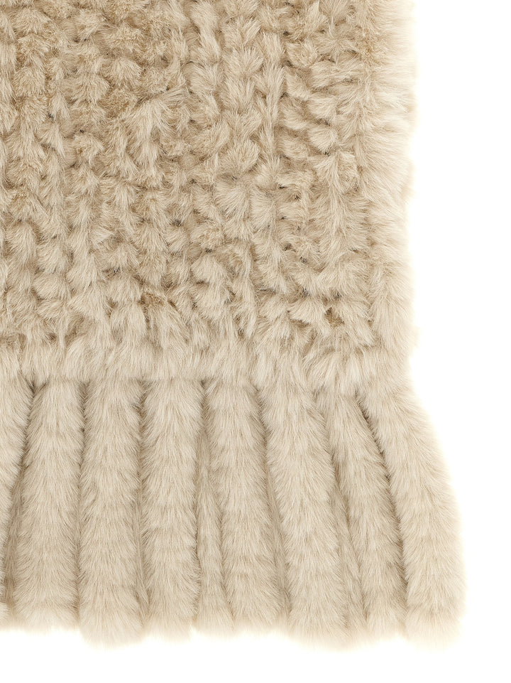 Pinko Fur Scarf Scarves and Foulards - Gray | cac3cda20a30f9728025a41b81785ec2b200792e