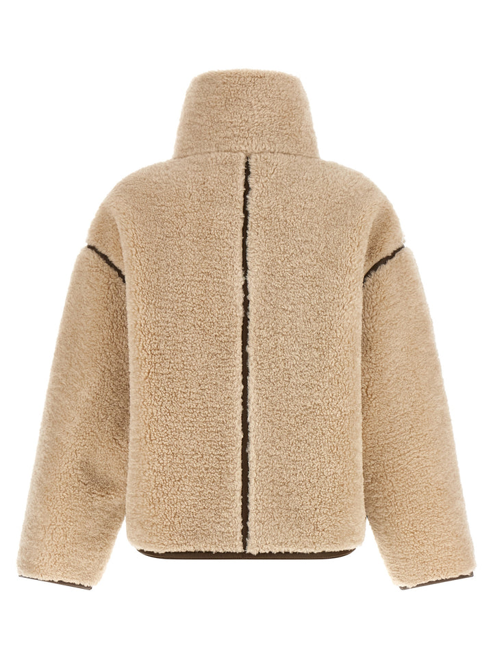 Pinko Teddy Cropped Jacket Fur - Beige | 81e50e3d2bda20cd8d6e0b46d5e34fe900cb1692