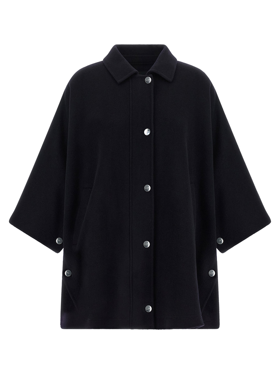 Pinko Caban Coat Coats and Trench Coats - Blue | 16dfbda406dd183962a0d85a4bd3b9c2611f7dee