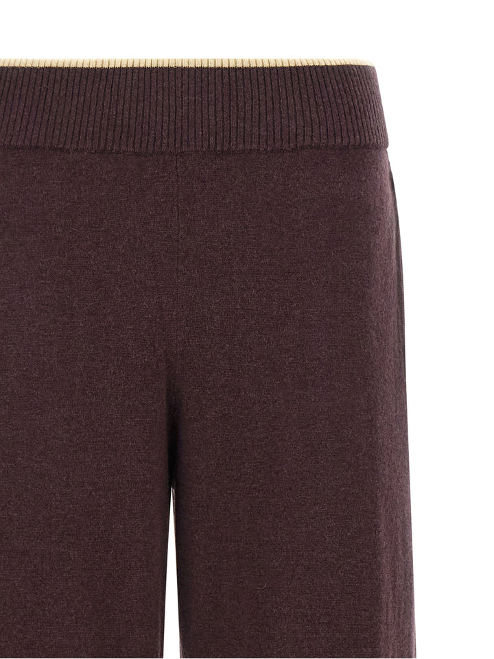 Pinko Mélange Knit Pants - Purple | 79cdfd34ddeb476a92576b67ab94f696c041310c