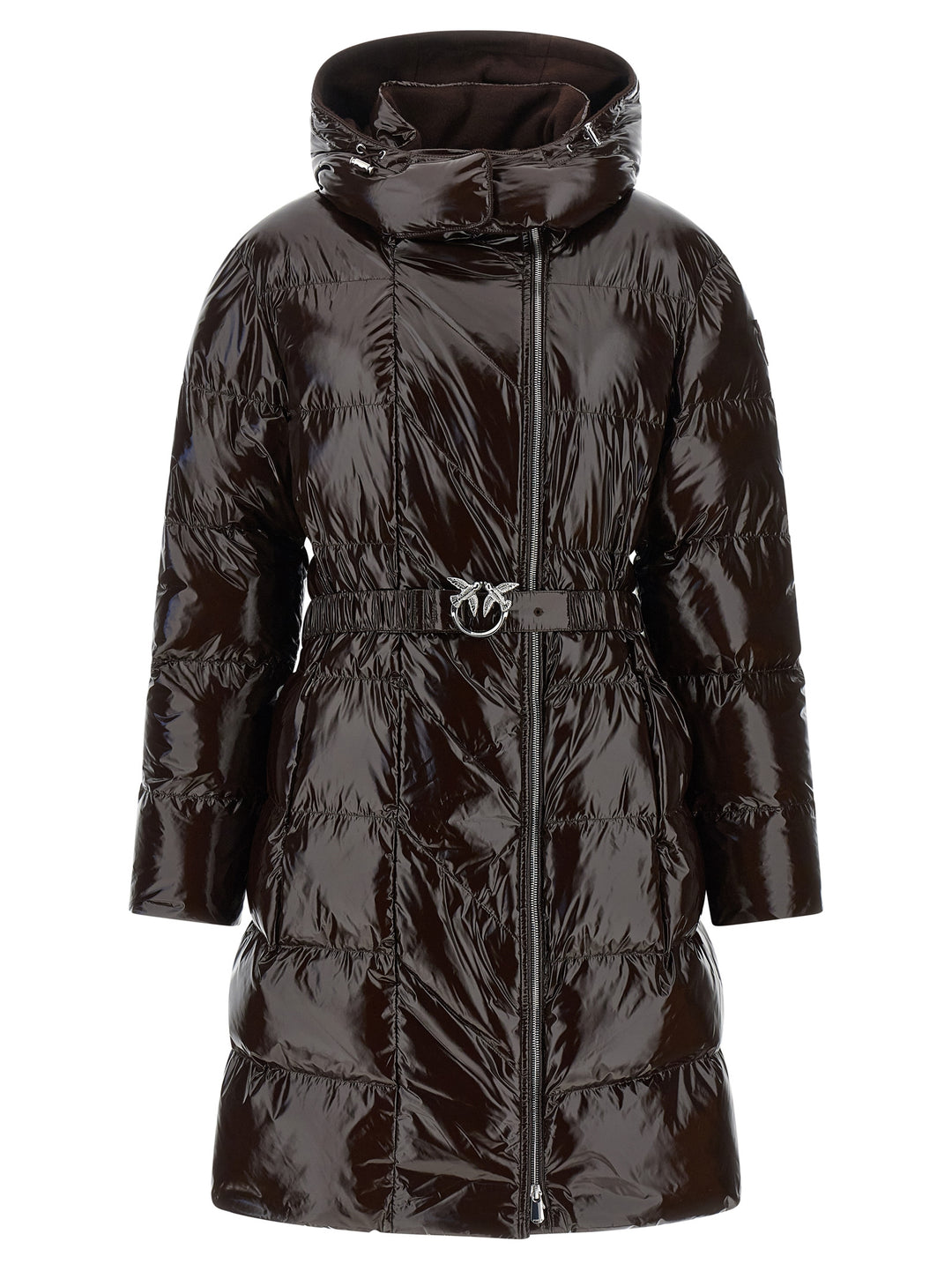 Pinko Love Birds Puffer Jackets - Brown | 7d305f233c09e6cd7a114d95dbb6ba73756367ea