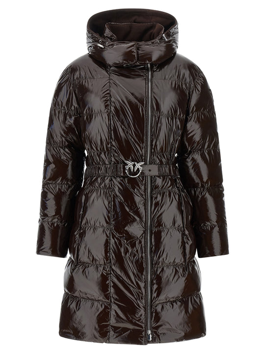 Love Birds Puffer Jackets Brown