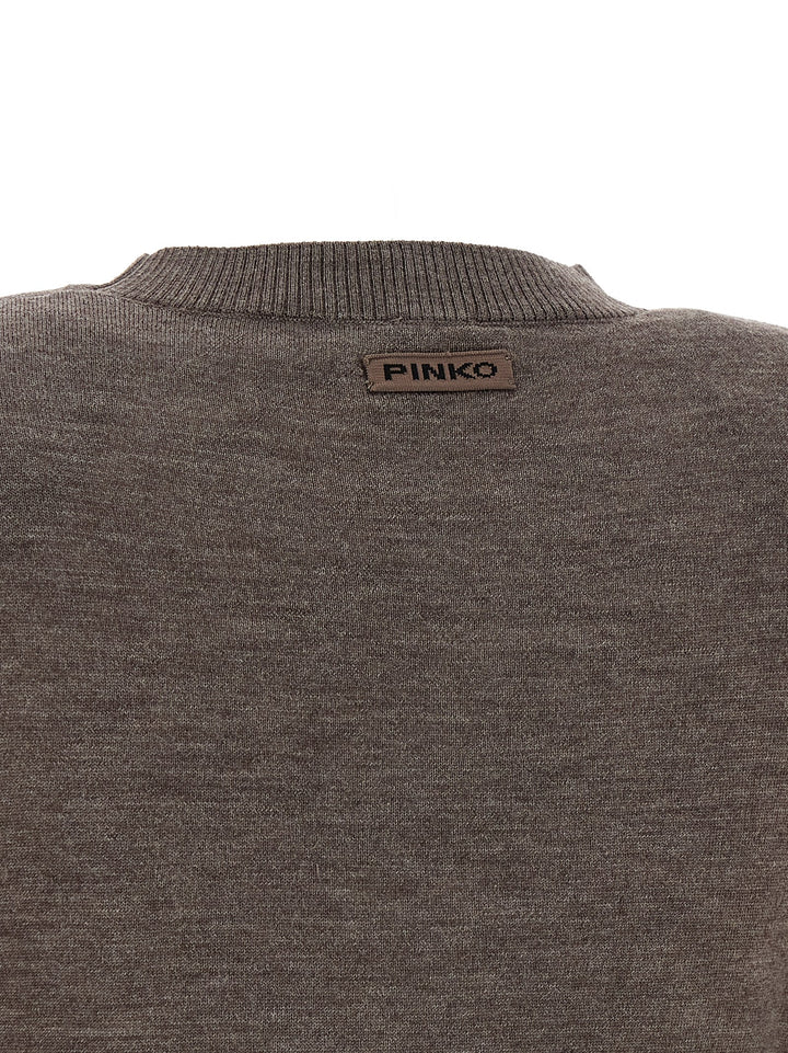 Pinko Padded Shoulder Sweater Sweaters and Cardigans - Brown | 6a44e17923194e737588f6c81f0865408e19fa3e