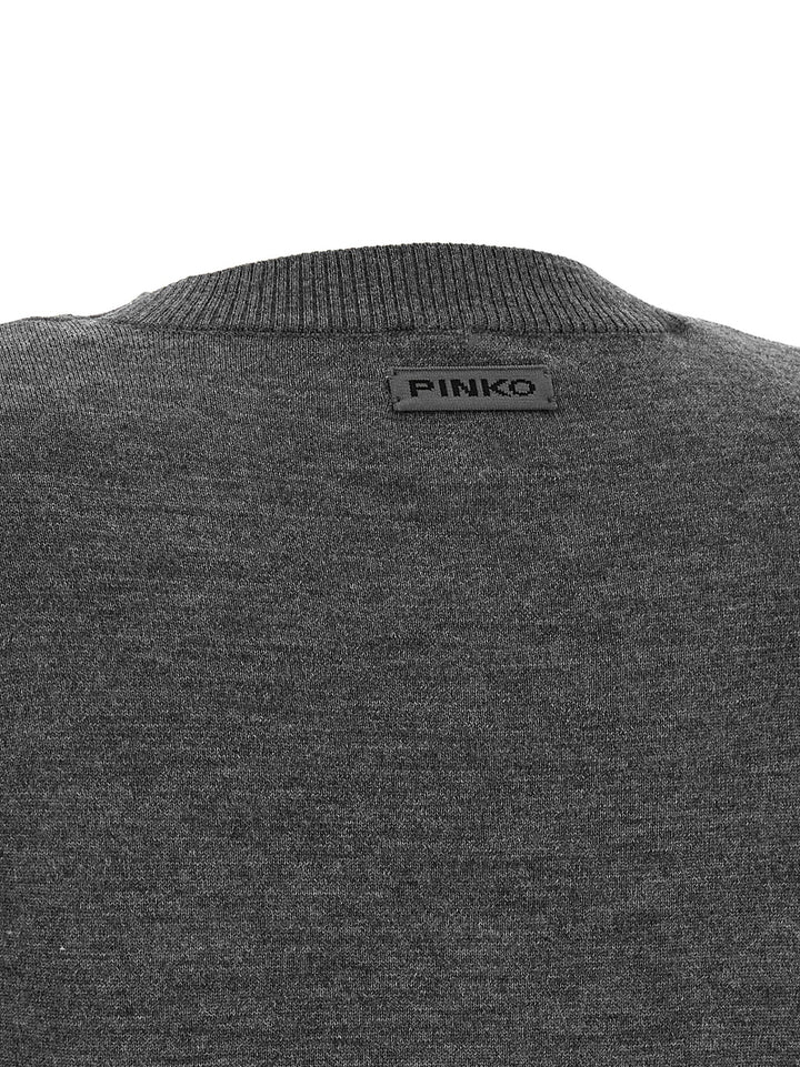 Pinko Padded Shoulder Sweater Sweaters and Cardigans - Gray | 2572bdf337d1c904dd9a73761871cc50a99bc6ad