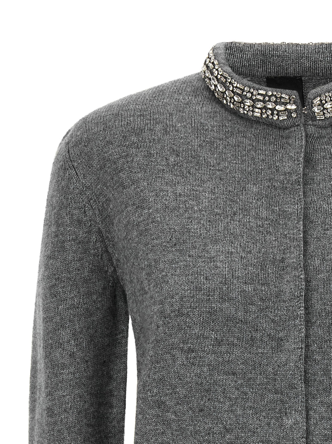 Pinko Jewel Collar Cardigan Sweaters and Cardigans - Gray | a9d6774a2587d5bd93a3f901e43e5769562fe48d
