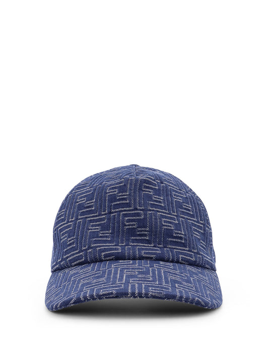 Ff Jacquard Denim Baseball Hat