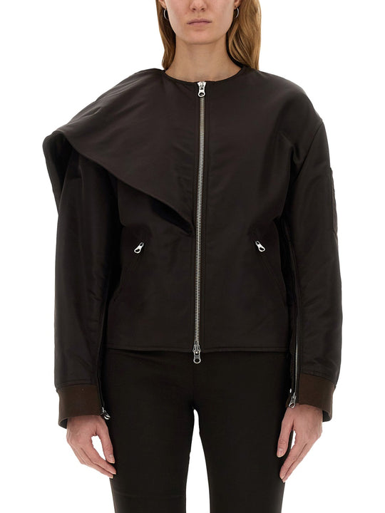 Bow Neck Bomber Jacket